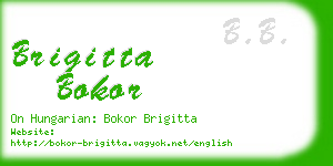 brigitta bokor business card